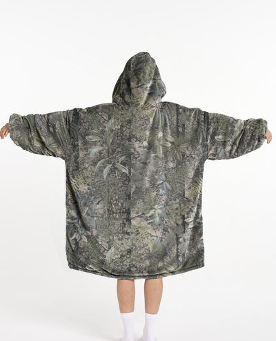 ADULT BLANKET HOODIE - CAMO GREEN