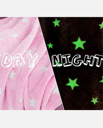 KIDS BLANKET HOODIE - PINK GLOW IN THE DARK