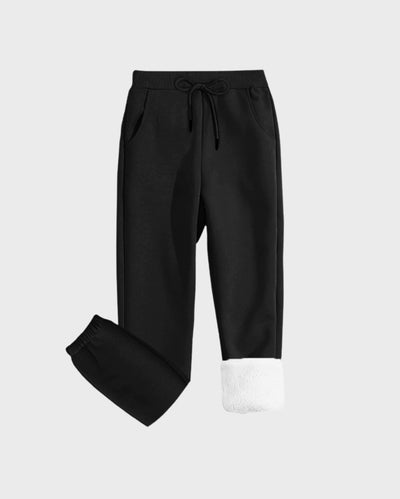 ADULTS LUX SHERPA SWEATPANTS - BLACK