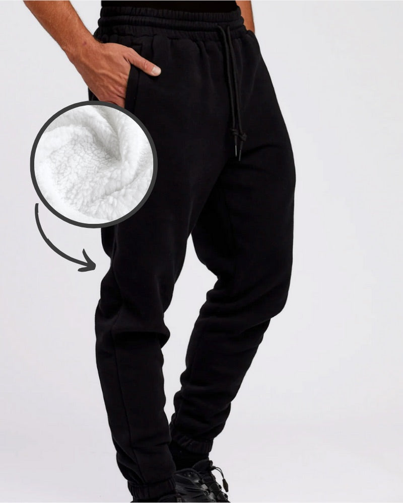 ADULTS LUX SHERPA SWEATPANTS - BLACK