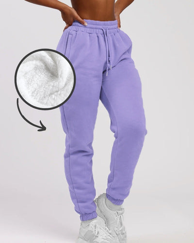 ADULTS LUX SHERPA SWEATPANTS - LAVENDER