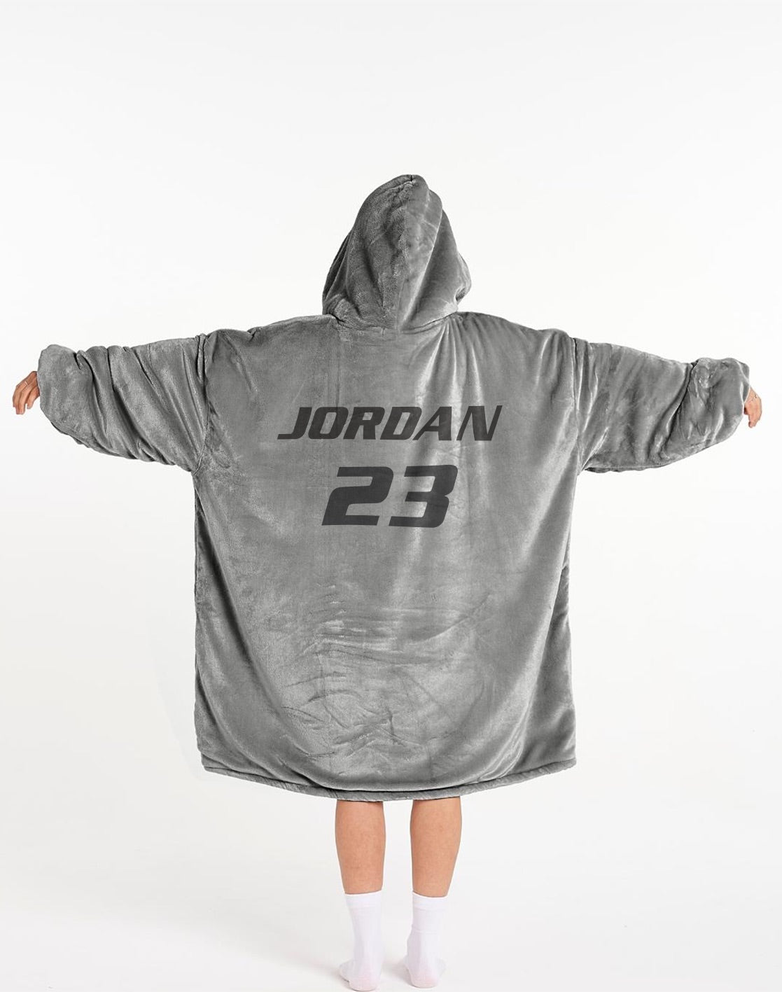 "CUSTOM NAME & NUMBER" BLANKET HOODIE