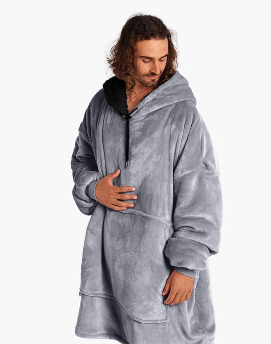 ADULT BLANKET HOODIE - GREY