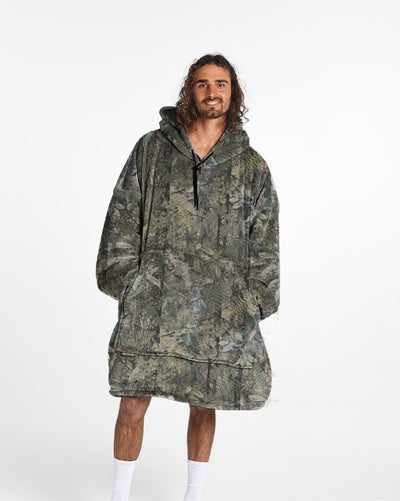 ADULT BLANKET HOODIE - CAMO GREEN