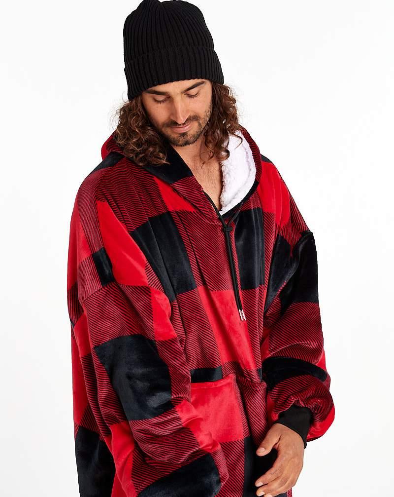 Blanket hoodie red sale