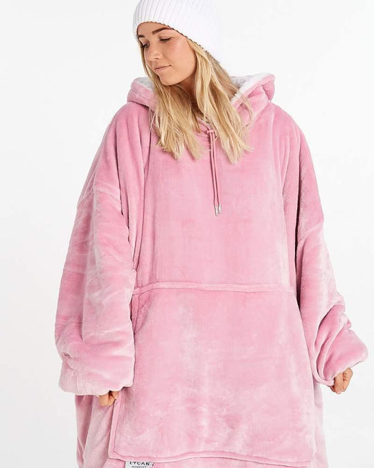 ADULTS BLANKET HOODIE - PINK - NZ Lycanhoodies