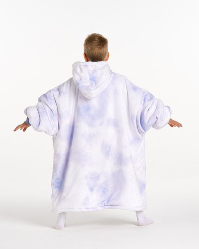 KIDS BLANKET HOODIE - PURPLE TIE DYE