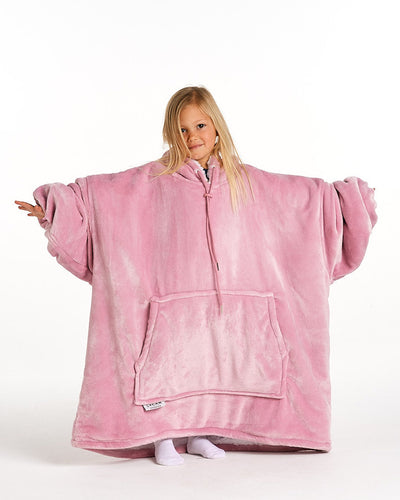 KIDS BLANKET HOODIE - PINK