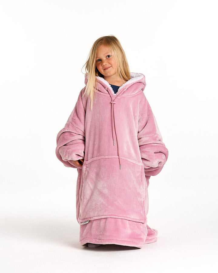 KIDS BLANKET HOODIE - PINK