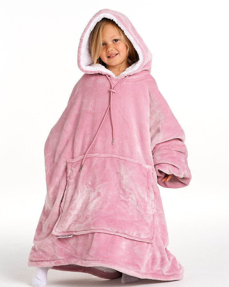 KIDS BLANKET HOODIE - PINK