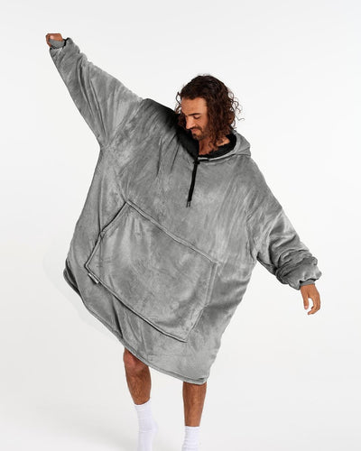 ADULT BLANKET HOODIE - GREY