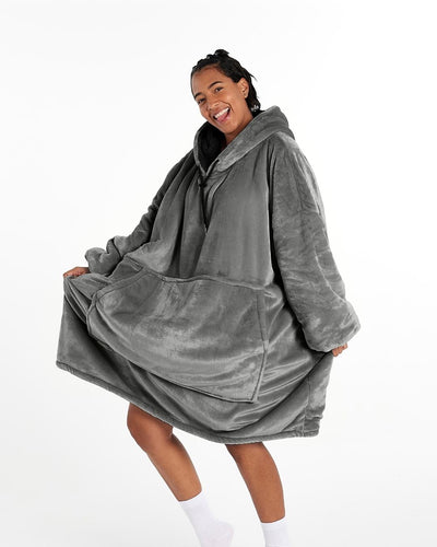 ADULT BLANKET HOODIE - GREY