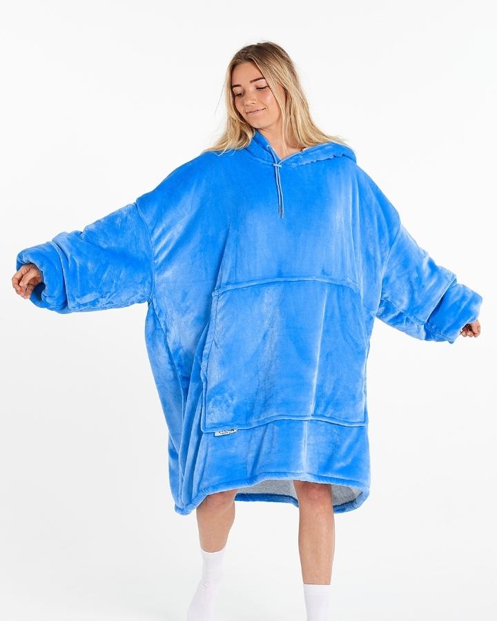 ADULTS BLANKET HOODIE - BLUE