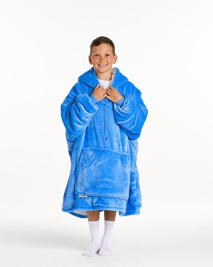 KIDS BLANKET HOODIE - BLUE