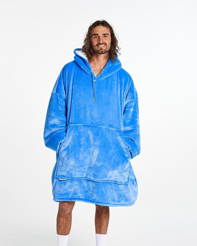 ADULTS BLANKET HOODIE - BLUE