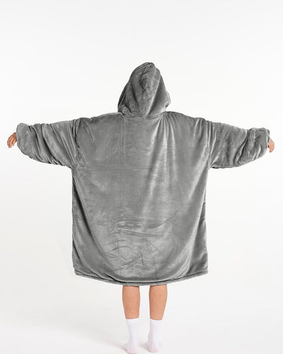 ADULT BLANKET HOODIE - GREY